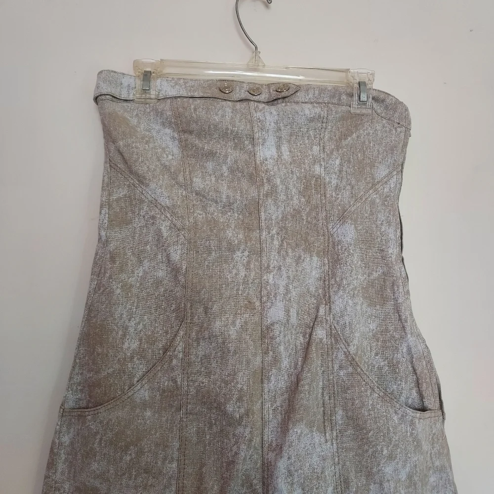 Zara Printed Linen Blend Jumpsuit